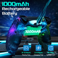 MUZELI Vezeték Nélküli Kontroller PS4-hez LED Világítással PlayStation 4/Pro/Slim Gamepad Joystick 6