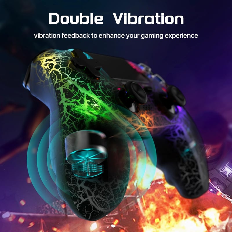 MUZELI Vezeték Nélküli Kontroller PS4-hez LED Világítással PlayStation 4/Pro/Slim Gamepad Joystick