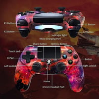 MUZELI Vezeték Nélküli PS4 Kontroller Gamepad Fekete 2