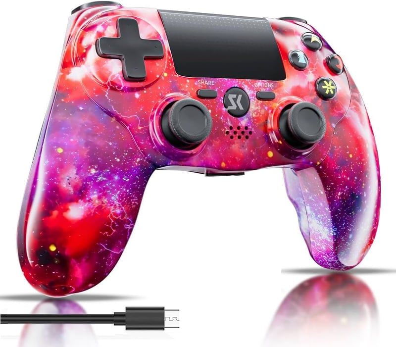 MUZELI Vezeték Nélküli PS4 Kontroller Gamepad Fekete