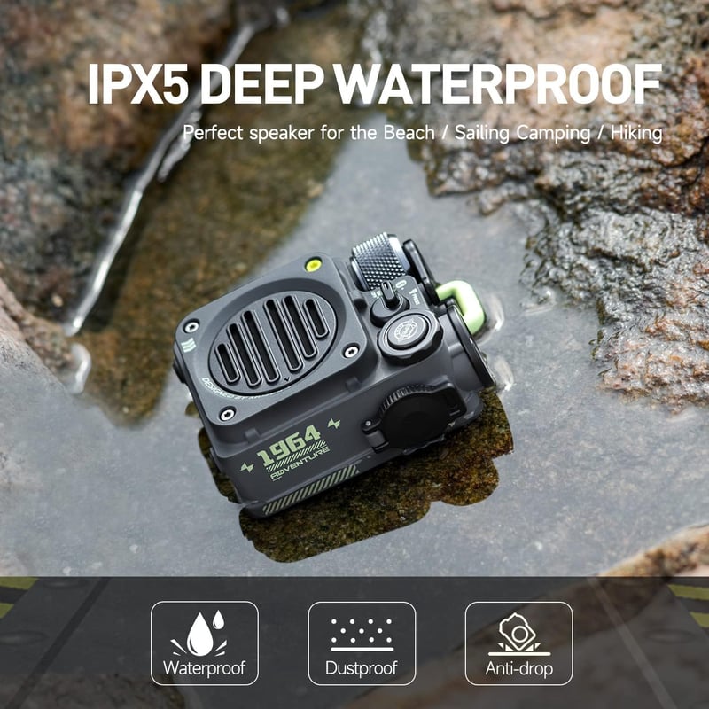 Muzen Wild Mini vízálló Bluetooth hangszóró, hordozható outdoor speaker utazáshoz