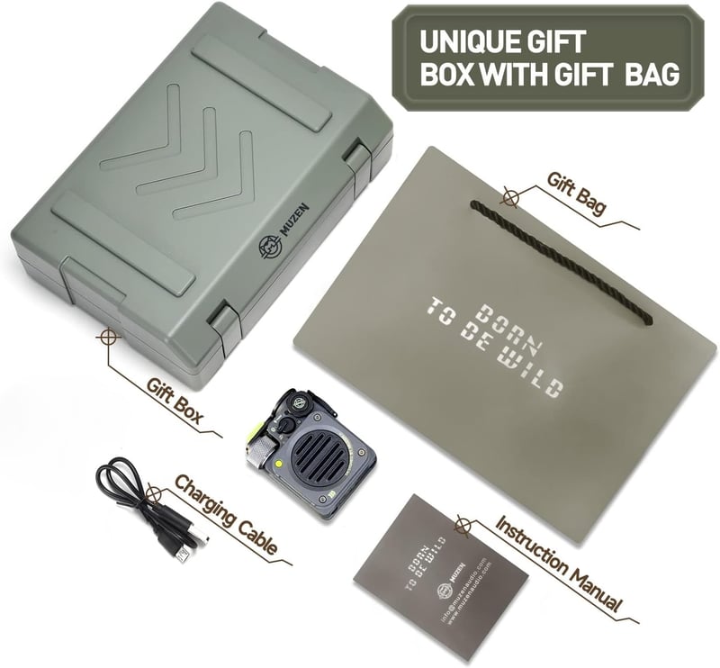 Muzen Wild Mini vízálló Bluetooth hangszóró, hordozható outdoor speaker utazáshoz