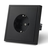 MVAVA EU Szabványos Schuko Konnektor - 80mm Süllyesztett Fekete Fali Aljzat, 16A, 3680W, Hűtőhöz, TV-hez, Légkondicionálóhoz 1