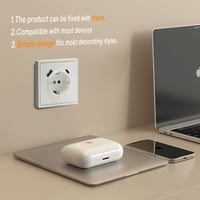 MVAVA EU Szabványú Süllyesztett Konnektor USB-C Csatlakozóval, 80×80mm, Fehér, Egyszerű Telepítés, Hűtő/TV Kompatibilis 4