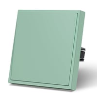 MVAVA M2 Sorozatú Süllyesztett Villanykapcsoló - Egypólusú Zöld Műanyag Fali Kapcsoló 80x80mm, 10A, 250V, Nappali, Konyha, Fürdőszoba 1