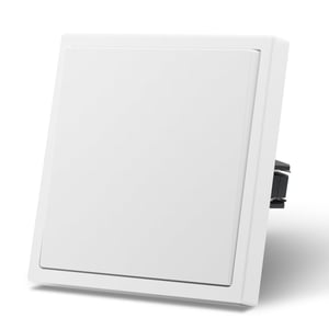 MVAVA M2 Întrerupător Electric Încastrat - Întrerupător Unipolar Alb de Perete 80x80mm, 10A, 250V, Design Modern pentru Apartament, Bucătărie, Baie