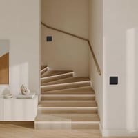 MVAVA M2 Süllyesztett Villanykapcsoló - Egypólusú Fekete Fali Kapcsoló 80x80mm, 10A, 250V, Modern Dizájn Nappaliba, Konyhába, Fürdőszobába 5