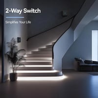 MVAVA M3 Egypólusú Kétirányú Süllyesztett Villanykapcsoló LED Jelzőfénnyel, Rugós Csatlakozás, 80x80mm, Fekete, 16A 5
