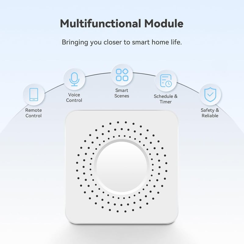 MVAVA Matter Kompatibilis Mini WiFi Okoskapcsoló Relé Modul - Intelligens Otthon Átalakító Alexa, Google Home és Home Assistant Támogatással
