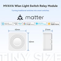 MVAVA Matter Kompatibilis Mini WiFi Okoskapcsoló Relé Modul - Intelligens Otthon Átalakító Alexa, Google Home és Home Assistant Támogatással 2