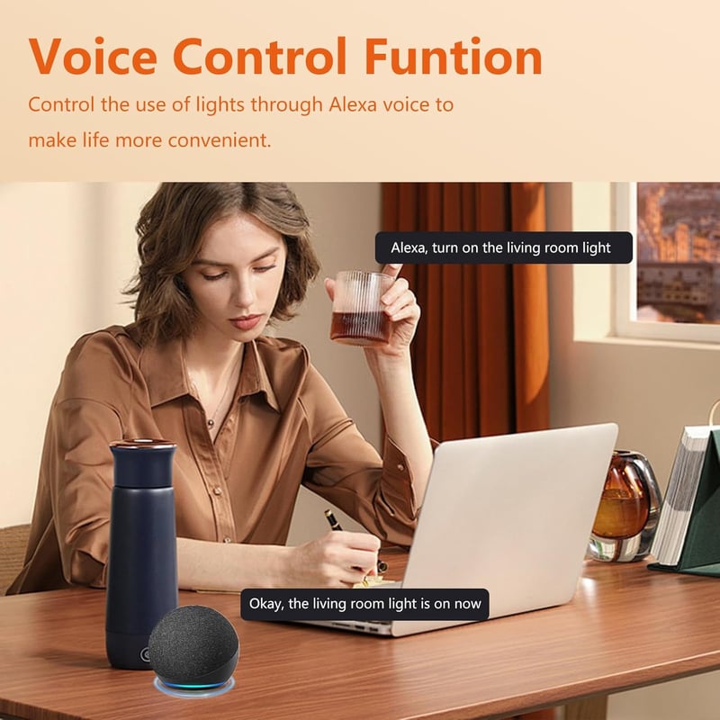 MVAVA WiFi Érintőkapcsoló - Alexa/Google Home Kompatibilis Okos Villanykapcsoló, Tuya/Smart Life App Vezérlés, Süllyesztett Üveg Panel, Fehé