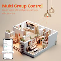 MVAVA WiFi Érintőkapcsoló - Okos Fali Villanykapcsoló Alexa/Google Home Kompatibilis, Tuya/Smart Life App Vezérlés, Fekete Üveg, 1-Utas 4