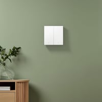 MVAVA WiFi Okos Fali Kapcsoló - Alexa, Google Home és Tuya Kompatibilis, Kétgombos Egypólusú Süllyesztett Kivitel, Fehér, 86mm, 250V 7