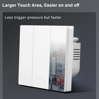 MVAVA ZigBee Okos Fali Kapcsoló, Alexa és Google Home Kompatibilis, Tuya Vezérelhető, 86mm Süllyesztett Kivitel, Fehér, Egypólusú 5