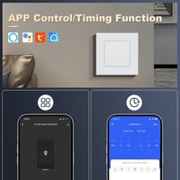 MVAVA WiFi Okos Villanykapcsoló - Alexa/Google Home Kompatibilis, Süllyesztett Üveg Panel, Tuya/Smart Life App Vezérlés, 1-Utas Fehér 3