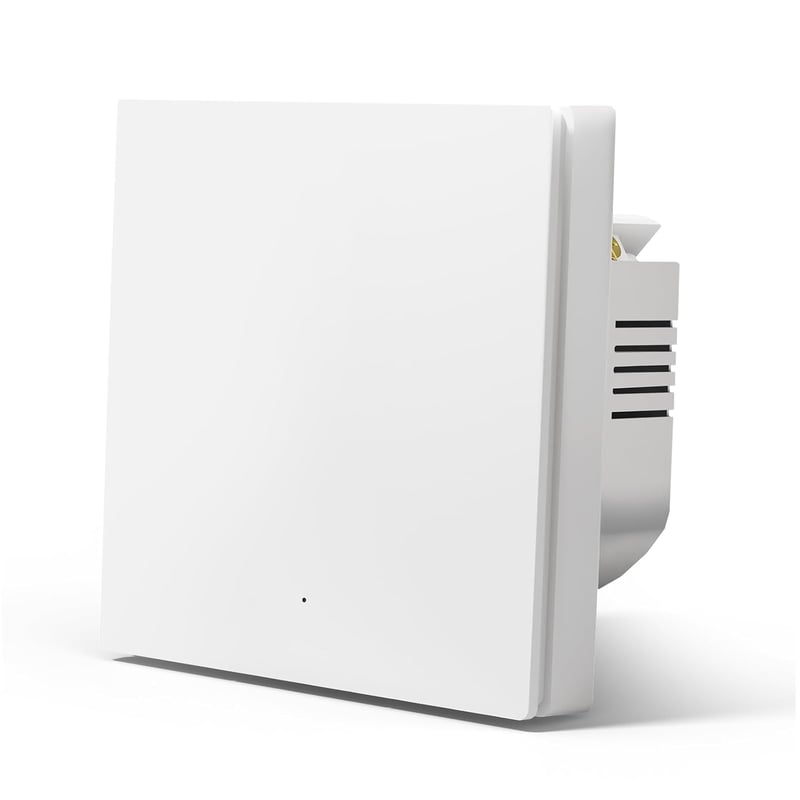 MVAVA ZigBee Okos Fali Kapcsoló, Alexa és Google Home Kompatibilis, Tuya Vezérelhető, 86mm Süllyesztett Kivitel, Fehér, Egypólusú