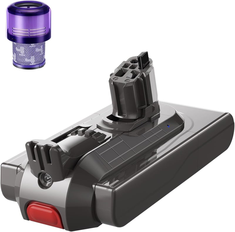 MVMOD Dyson V11 Pótakkumulátor 25.2V 3900mAh - Kompatibilis SV15 Click-in Modellekkel, 70 Perces Üzemidő - V11 Torque Drive, Absolute Porszí