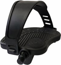 MVTEK Pár pedálov na fitness a spinningový bicykel, ergonomický nylon, s 12 mm guličkovým ložiskom, 1/2" závit, s nastaviteľným remienkom, čierne 1