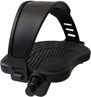 MVTEK par pedala za sobni i spinning bicikl, ergonomski najlon, s kugličnim ležajem od 12 mm, navoj 1/2, s podesivom trakom, crne