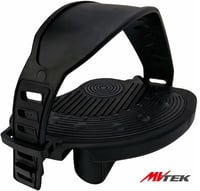 MVTEK Pár pedálov na fitness a spinningový bicykel, ergonomický nylon, s 12 mm guličkovým ložiskom, 1/2" závit, s nastaviteľným remienkom, čierne 5