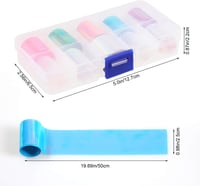 MWOOT 20 Tekercs Törött Üveg Hatású Tükörfólia Körömdíszítéshez - Holografikus Csillogó Körömmatrica Szett Műkörömhöz (2,5 cm x 50 cm) 2