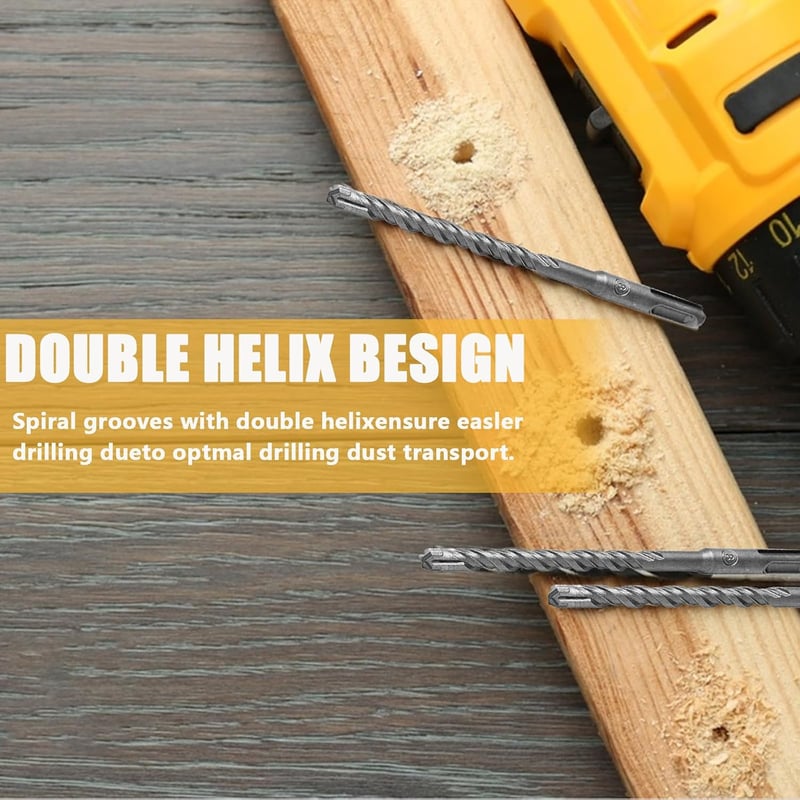 MWRWRR SDS Plus falazó fúró készlet 3 db 6x160 mm keményfém betétes beton tégla kő fúráshoz betonfúró kalapácsfúróhoz