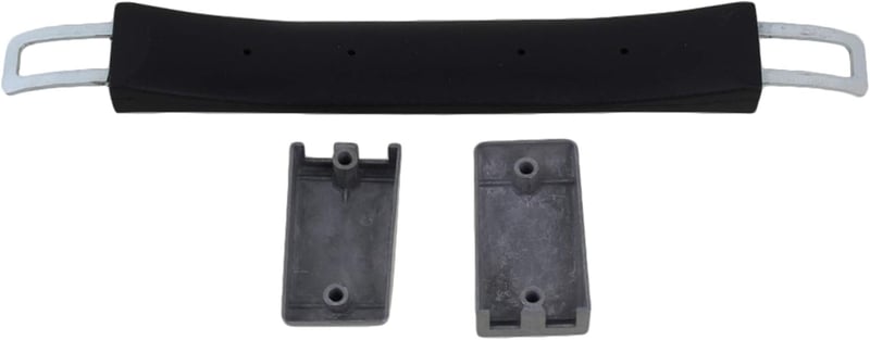 Mxfans Bőrönd Fogantyú Csere Alkatrész 15,5cm Rugalmas Fekete-Ezüst Nylon Utazótáska Fogantyú Pótlás