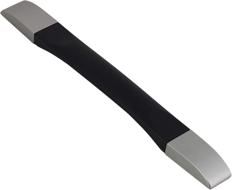 Mxfans Bőrönd Fogantyú Csere Alkatrész 15,5cm Rugalmas Fekete-Ezüst Nylon Utazótáska Fogantyú Pótlás