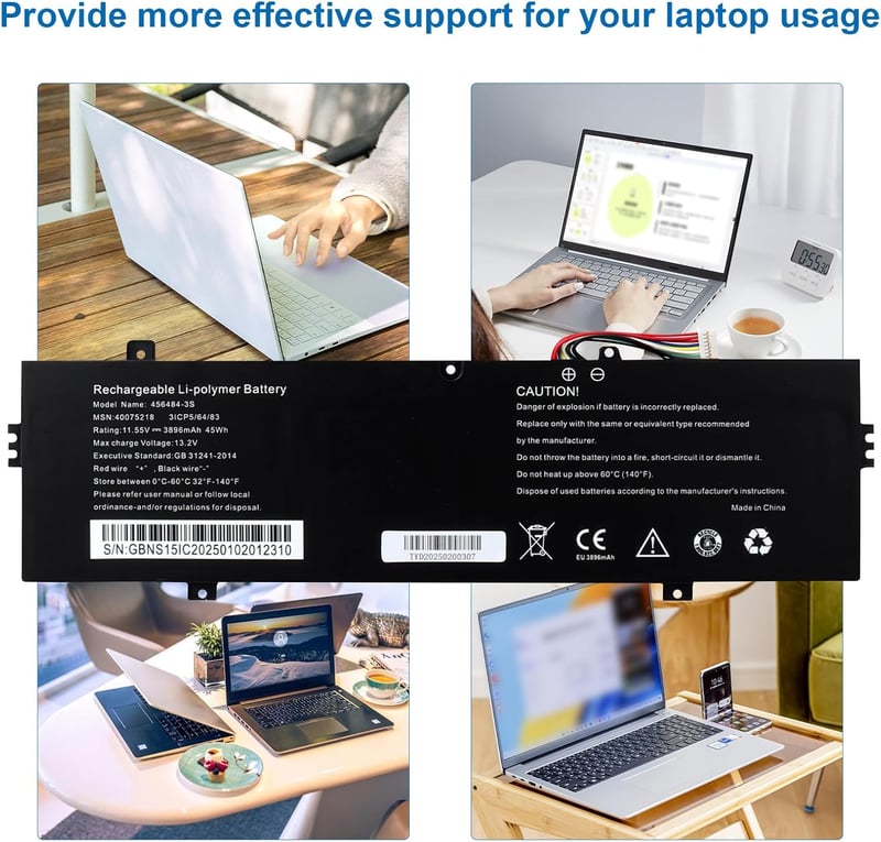 MXJFYY 11.55V 3896mAh Li-ion Laptop Akkumulátor Medion E16401 E16402 E15303 Sorozathoz