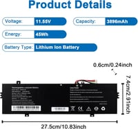 MXJFYY 11.55V 3896mAh Li-ion Laptop Akkumulátor Medion E16401 E16402 E15303 Sorozathoz 2