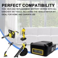 MXJFYY 18V 5000mAh Kärcher akkumulátor, 5Ah lítium-ion, összes 18V szerszámhoz 2