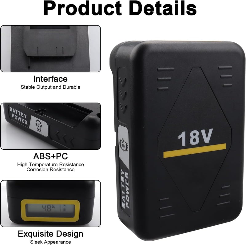 MXJFYY 18V 5000mAh Kärcher akkumulátor, 5Ah lítium-ion, összes 18V szerszámhoz