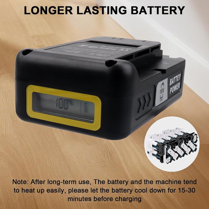 MXJFYY 18V 5000mAh Kärcher akkumulátor, 5Ah lítium-ion, összes 18V szerszámhoz