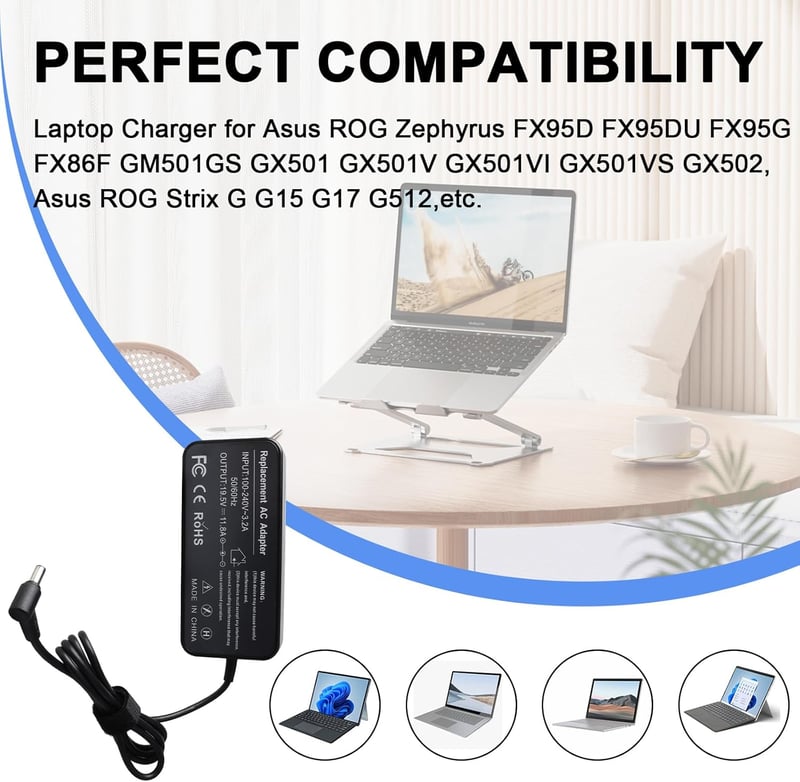 MXJFYY 230W laptop töltő ASUS ROG Zephyrus FX95D FX95DU GX501 GX502 Strix G15 G17