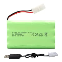 Nabíjateľná batéria MXJFYY 9,6 V 2400 mAh NiMH s konektorom Tamiya – pre RC autá, buginy, lode, vrtuľníky a airsoftové zbrane 1