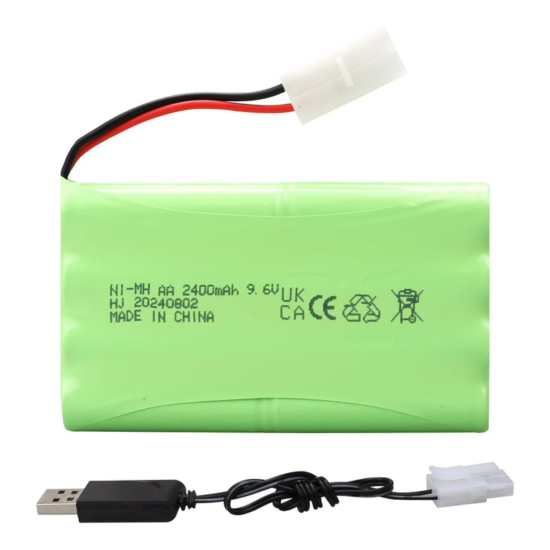 Nabíjateľná batéria MXJFYY 9,6 V 2400 mAh NiMH s konektorom Tamiya – pre RC autá, buginy, lode, vrtuľníky a airsoftové zbrane
