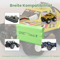 Nabíjateľná batéria MXJFYY 9,6 V 2400 mAh NiMH s konektorom Tamiya – pre RC autá, buginy, lode, vrtuľníky a airsoftové zbrane 3