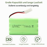 Nabíjateľná batéria MXJFYY 9,6 V 2400 mAh NiMH s konektorom Tamiya – pre RC autá, buginy, lode, vrtuľníky a airsoftové zbrane 4