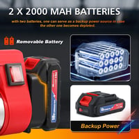 Mxmoonant Vezeték nélküli elektromos dízelkút 50L/min, hordozható, 2x1500mAh akkumulátor 5