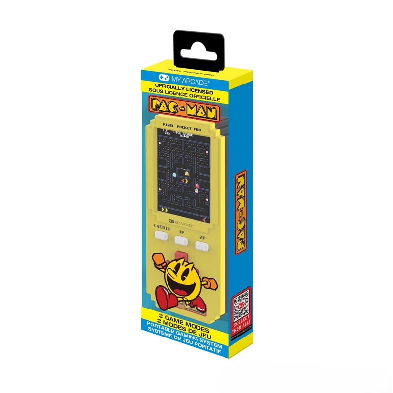 MY ARCADE Pac-Man Pixel Player oficiálne licencovaná prenosná arkádová konzola na kľúče pre deti aj dospelých