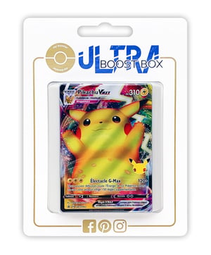 my-booster Pikachu VMAX SWSH062 Klasična kolekcija Full Art - Ultraboost X Sword and Shield proslava 25 godina - 10 komada francuskih Pokémon karata