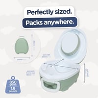 Ghișeu Portabil pentru Copii My Carry Potty – Verde Pastel – Oliță Premiată pentru Cei Mici, Ușor de Transportat Oriunde 2