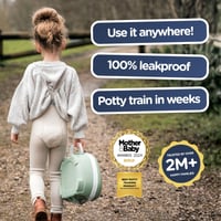 Ghișeu Portabil pentru Copii My Carry Potty – Verde Pastel – Oliță Premiată pentru Cei Mici, Ușor de Transportat Oriunde 4