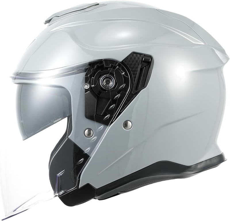 MY Jet Sisak Napszemüveggel, ECE22.06 Tanúsított, Motorkerékpár Robogó Vespa Sisak Férfiaknak Nőknek - L, Grey