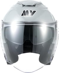 MY Jet Sisak Napszemüveggel, ECE22.06 Tanúsított, Motorkerékpár Robogó Vespa Sisak Férfiaknak Nőknek - L, Grey 3