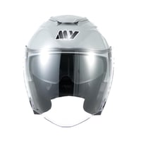 MY Jethelm MY-835 Rollerhelm Nyitott Bukósisak Napellenzővel – Szürke, XXL-es méret 3
