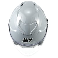 MY Jethelm MY-835 Rollerhelm Nyitott Bukósisak Napellenzővel – Szürke, XXL-es méret 4