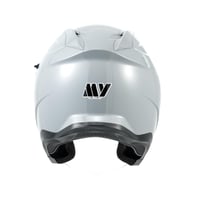 MY Jethelm MY-835 Rollerhelm Nyitott Bukósisak Napellenzővel – Szürke, XXL-es méret 6