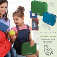 Cutie de prânz Vesperbox BIA pentru copii - Cutie compartimentată pentru școală și grădiniță, fără BPA, etanșă, verde 3