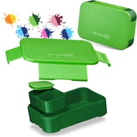 Vesperbox Mini Lite Bento kutija za užinu za djecu s pretincima – Kutija za ručak za školu i vrtić za dječake i djevojčice – Zelena 1